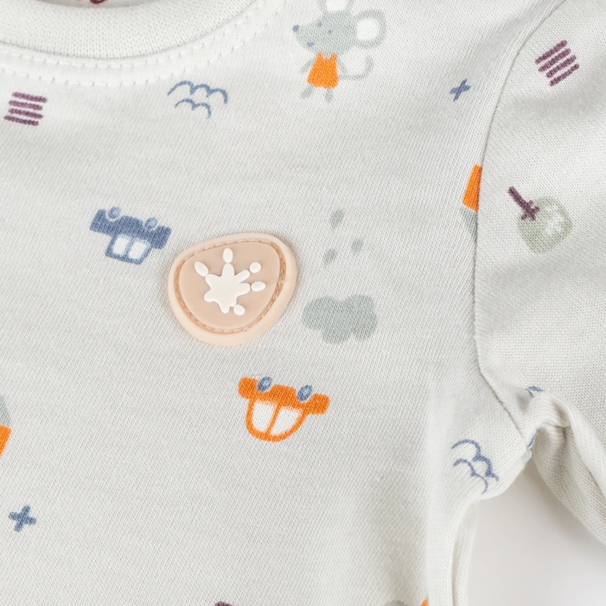 Newborn Baby Langarmshirt, Mini-Print