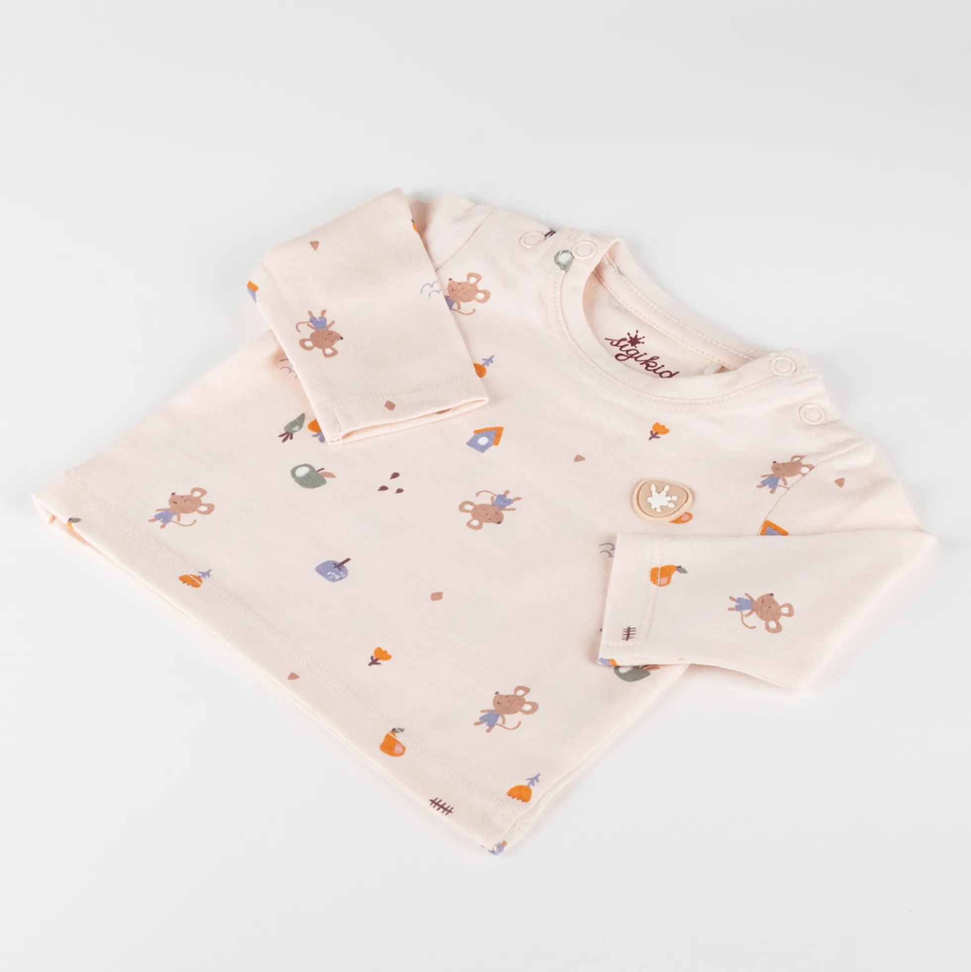 Newborn Baby Langarmshirt, zartrosa