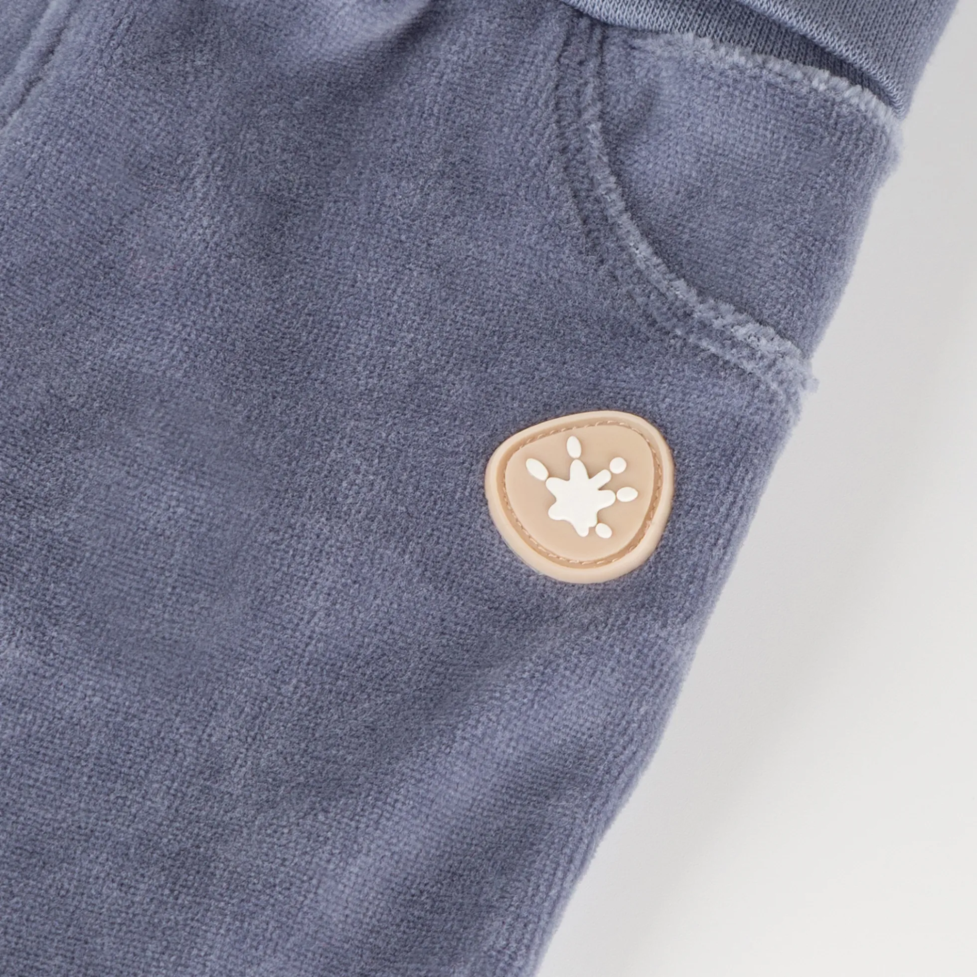 Newborn Baby Nickihose mit Füßlingen, blau