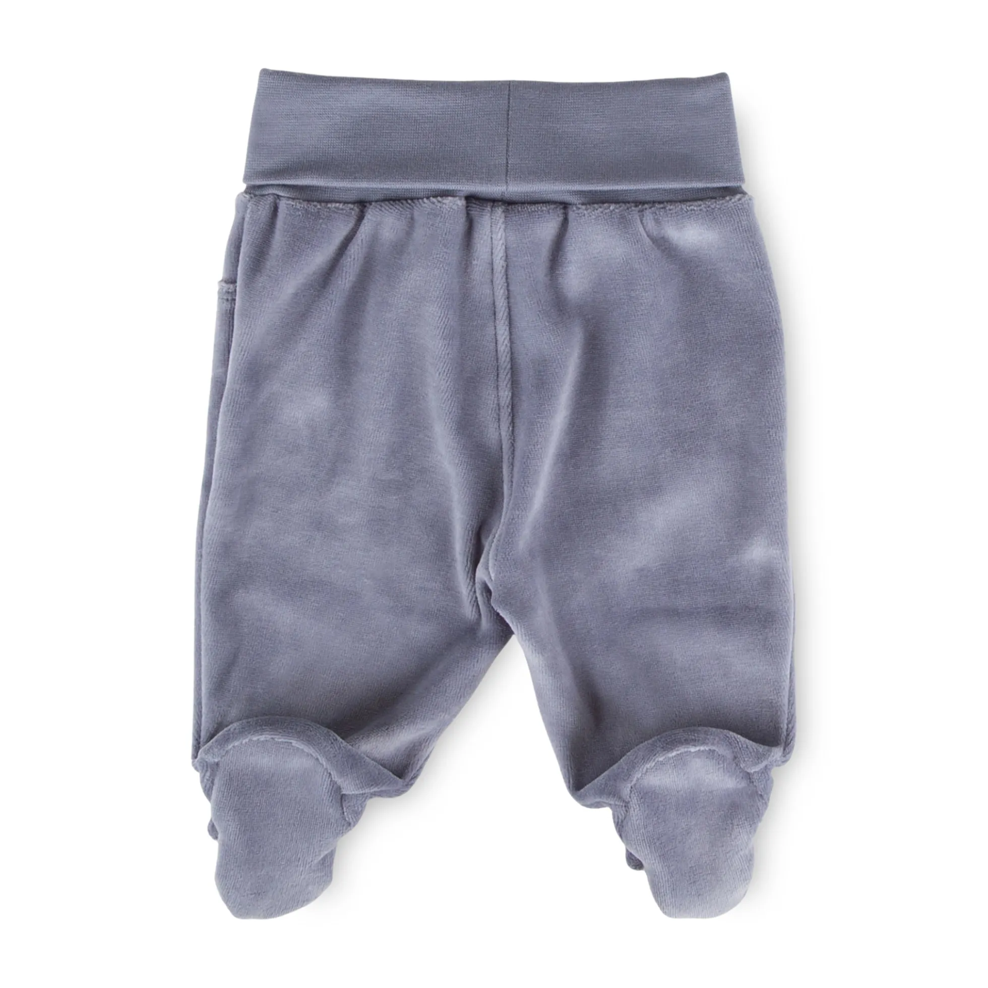 Newborn Baby Nickihose mit Füßlingen, blau
