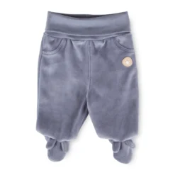 Newborn Baby Nickihose mit Füßlingen, blau