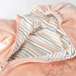 Newborn Baby Nickioverall mit Klappbündchen, wattiert, rosa