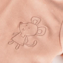 Newborn Baby Nickioverall mit Klappbündchen, wattiert, rosa