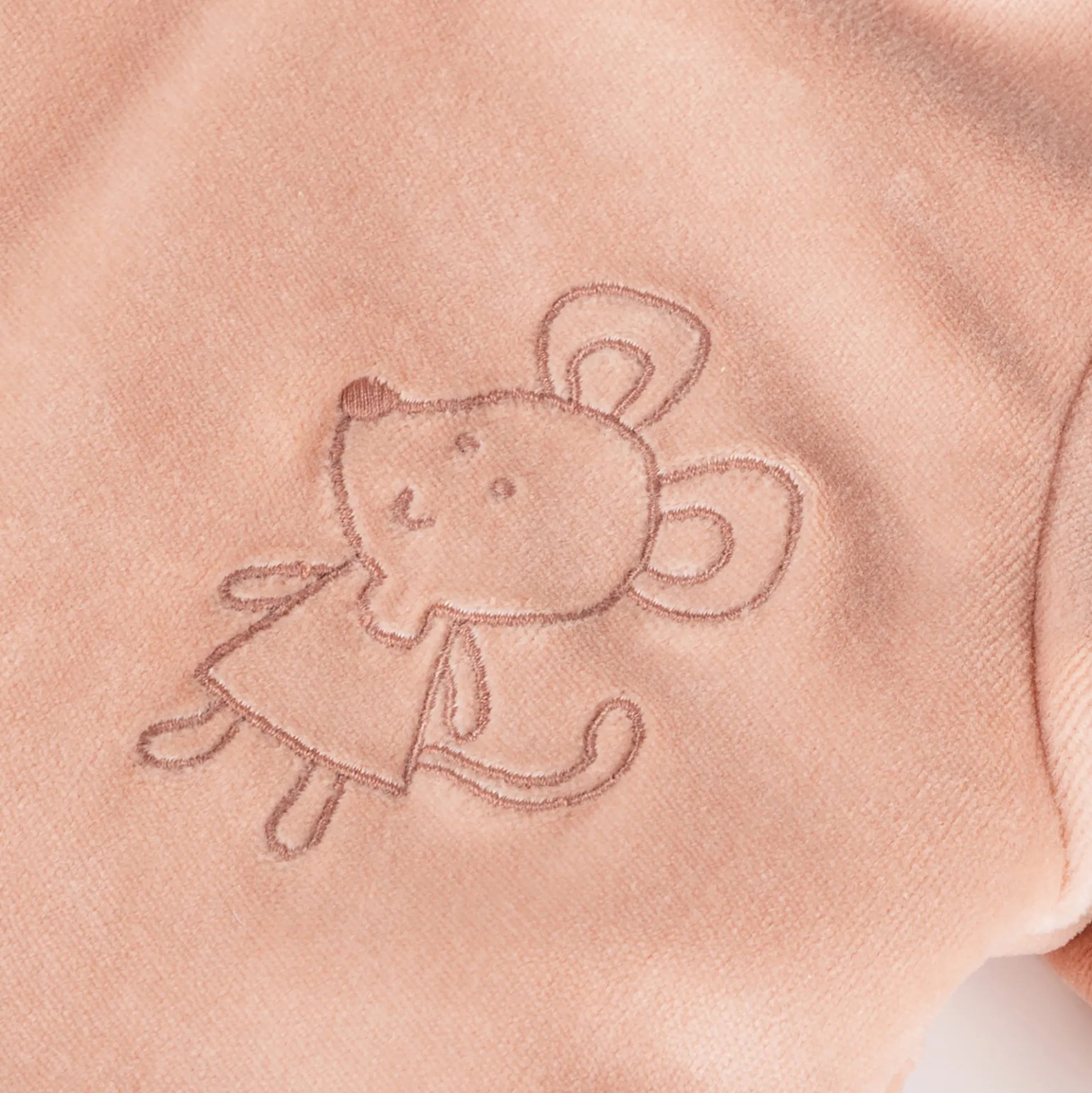 Newborn Baby Nickioverall mit Klappbündchen, wattiert, rosa