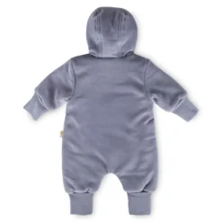 Newborn Babyoverall Nicki Velour, wattiert, blau