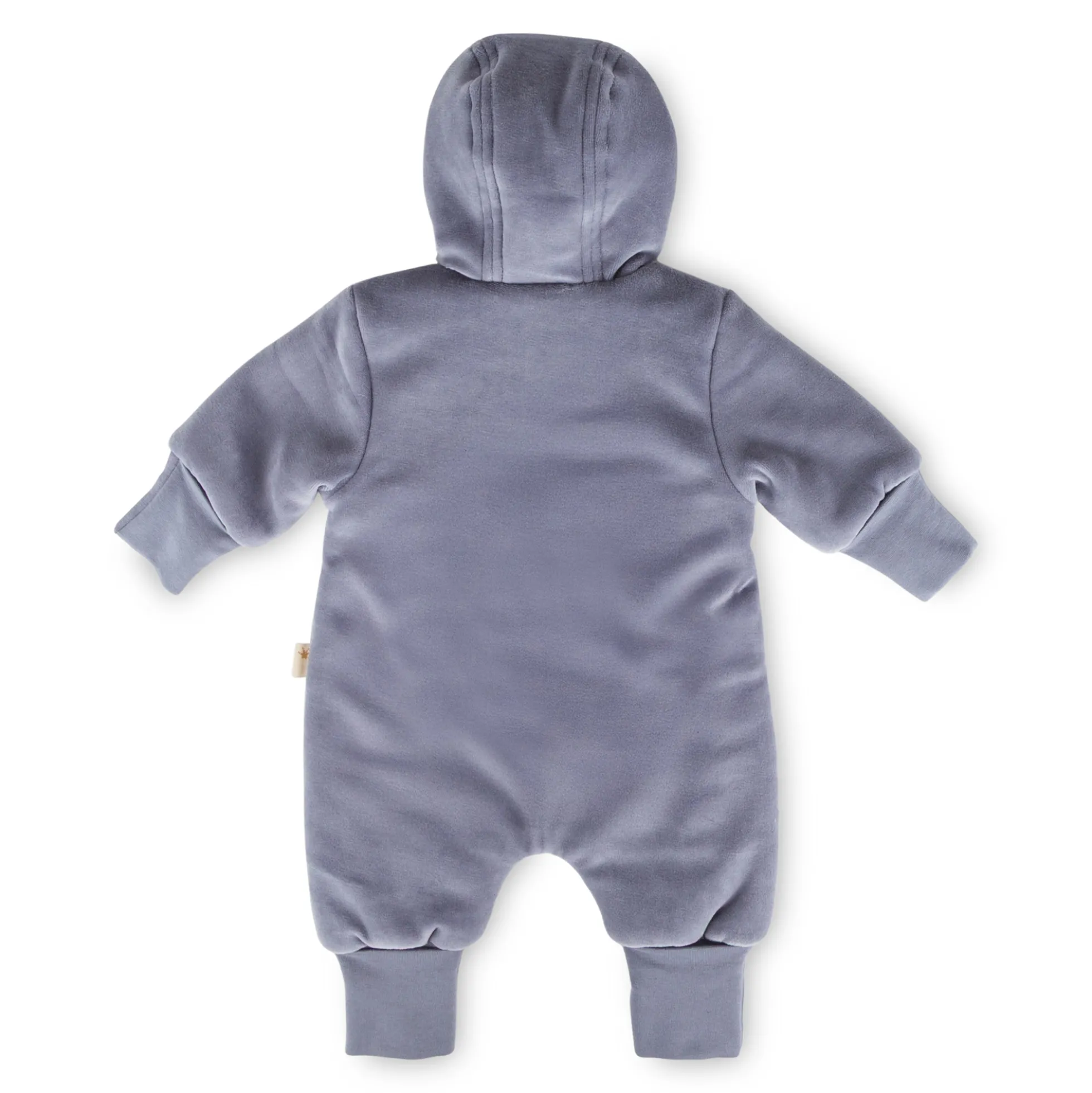 Newborn Babyoverall Nicki Velour, wattiert, blau