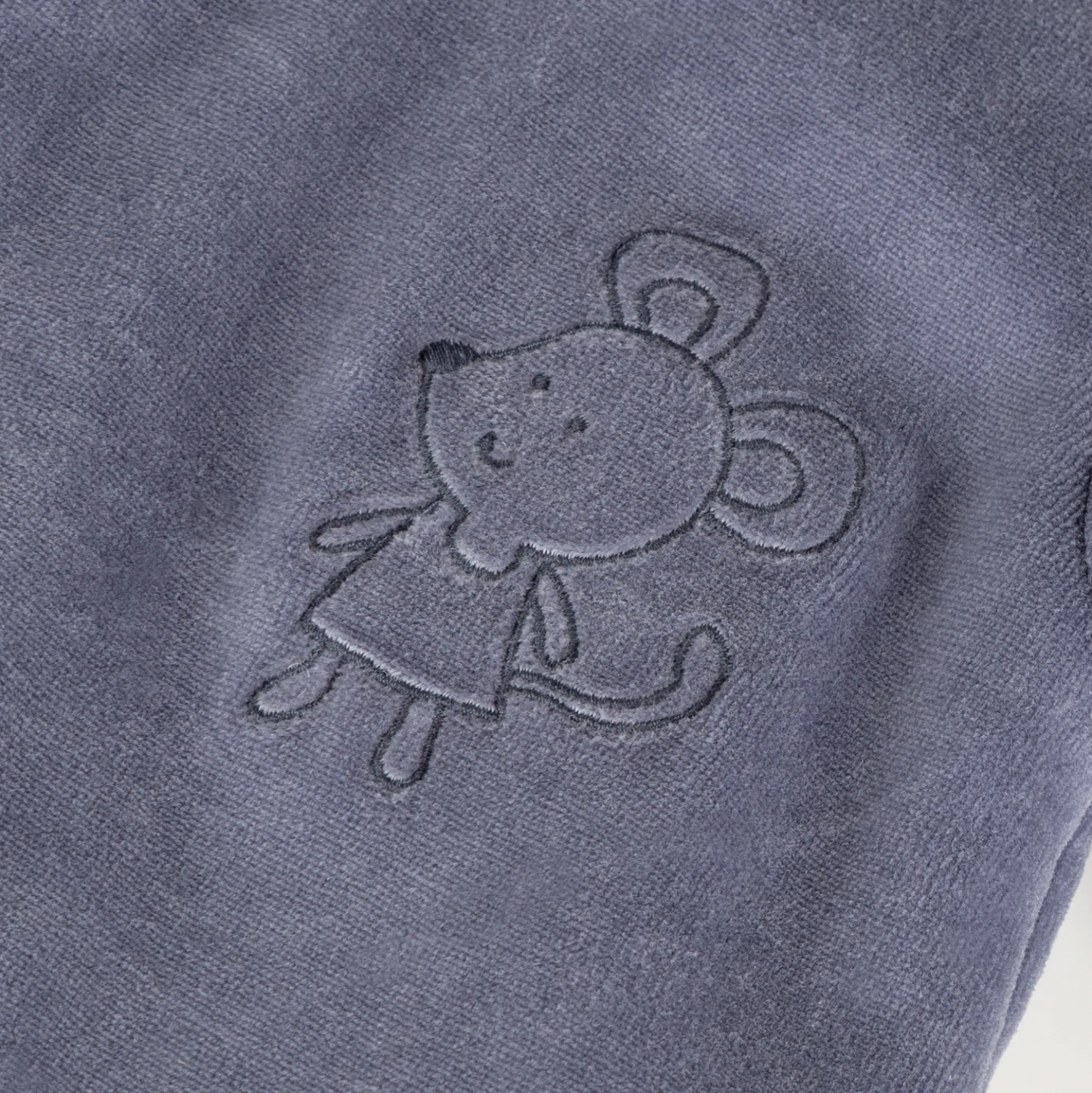 Newborn Babyoverall Nicki Velour, wattiert, blau