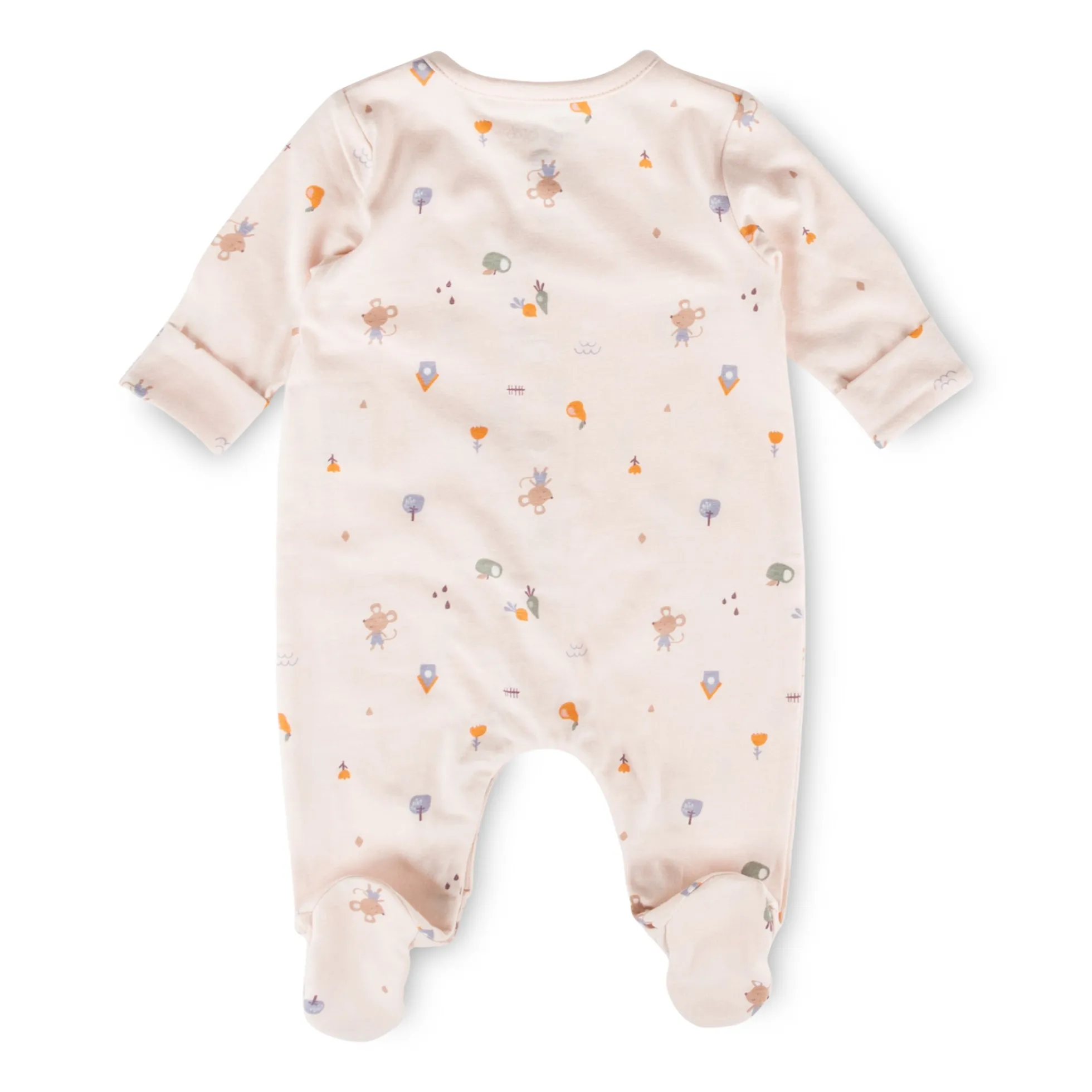 Newborn Baby Strampelanzug mit Kratzschutz, zartrosa