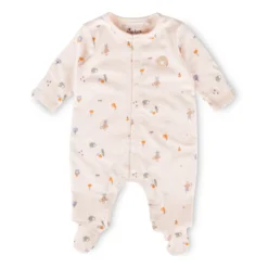 Newborn Baby Strampelanzug mit Kratzschutz, zartrosa