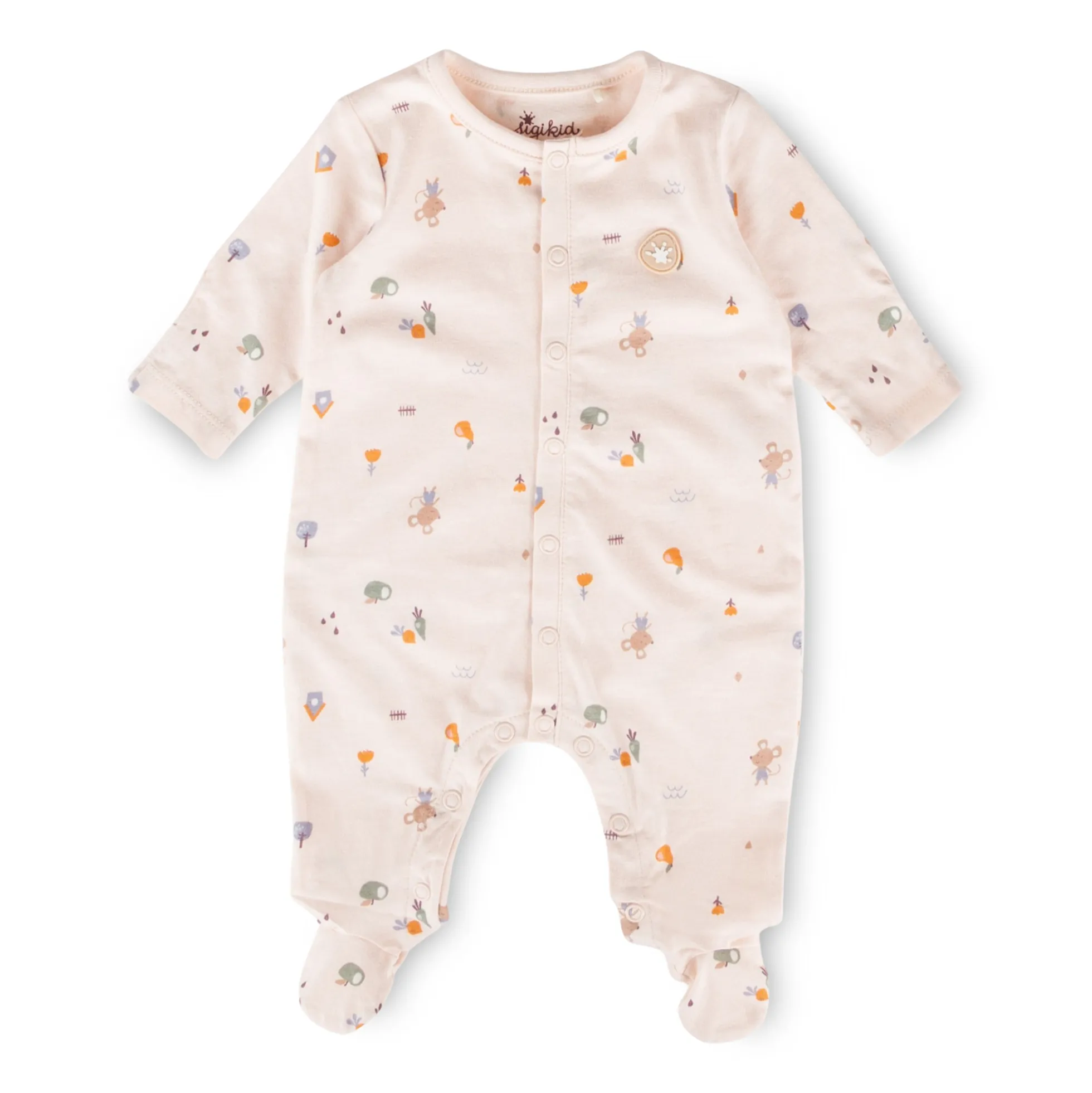 Newborn Baby Strampelanzug mit Kratzschutz, zartrosa