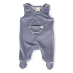 Newborn Babystrampler Nicki Velour, blau