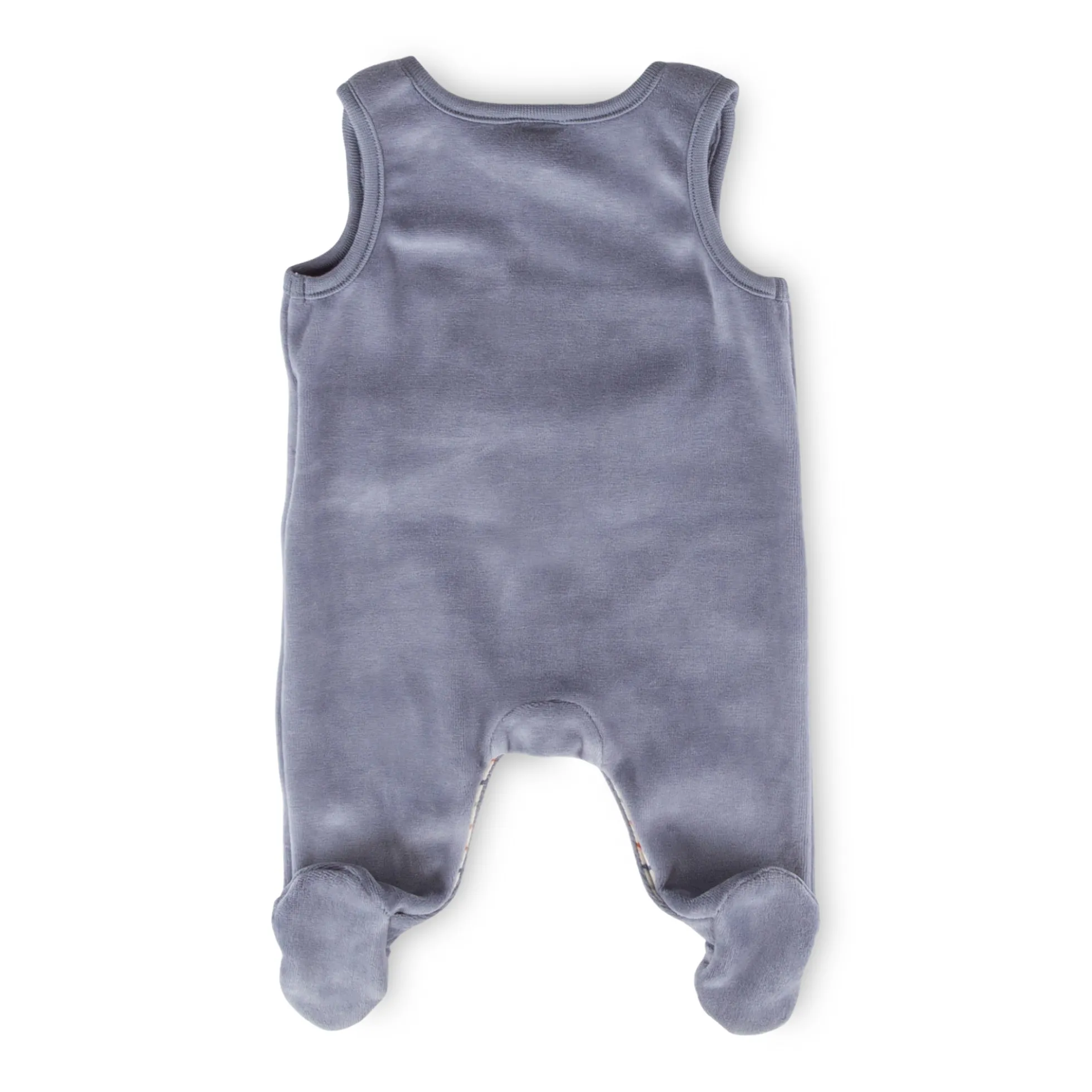 Newborn Babystrampler Nicki Velour, blau