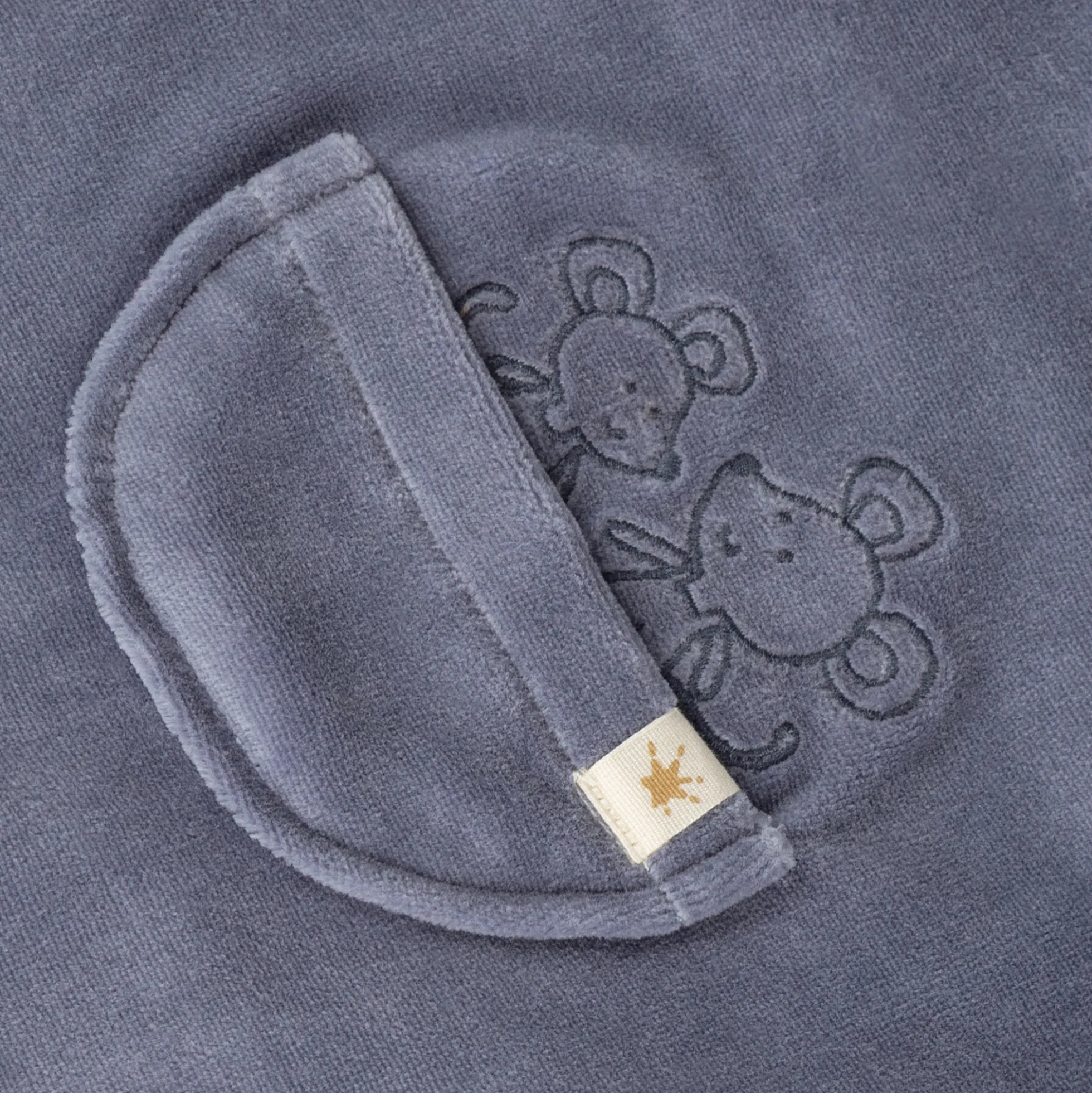 Newborn Babystrampler Nicki Velour, blau