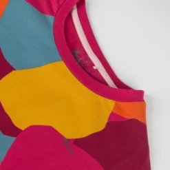 Oversized Kinder Langarmshirt, bunt bedruckt