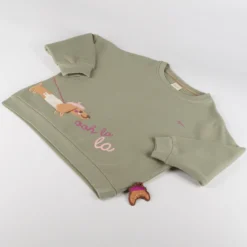 Oversized Kinder Sweatshirt grün, Petit Croissant