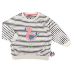 Oversized Langarmshirt Flamingo, Summer Vibes
