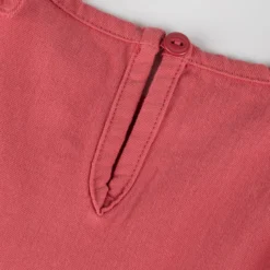 Ärmelloses Kinder Volant Kleid mit Vogel Motiv, rosarot