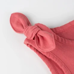 Ärmelloses Kinder Volant Kleid mit Vogel Motiv, rosarot