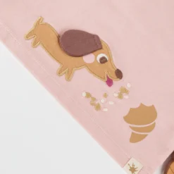 Rosa Baby Langarmshirt Hund, Petit Croissant