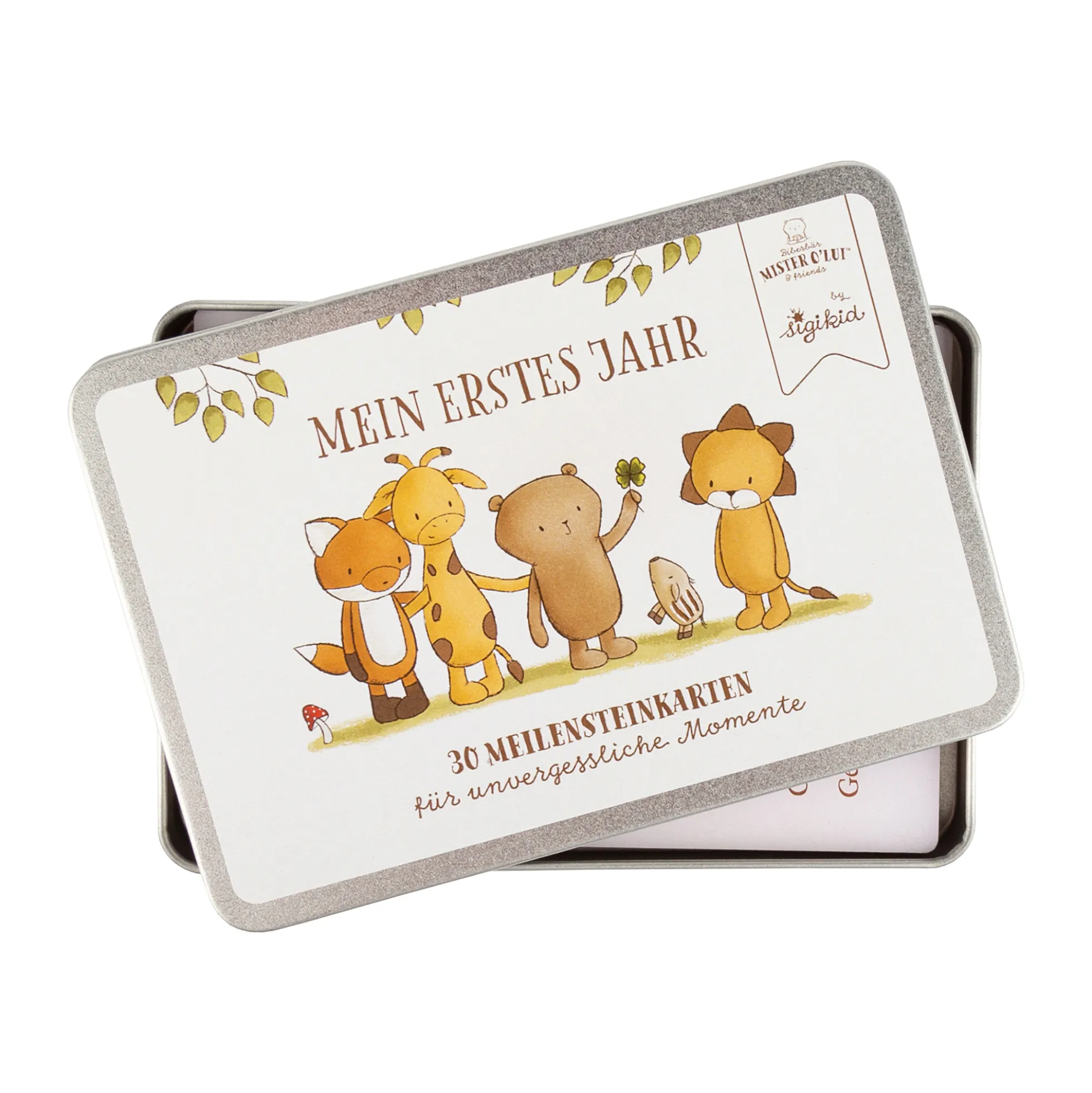 Schmuckdose mit 30 Meilensteinkarten Mister O'Lui