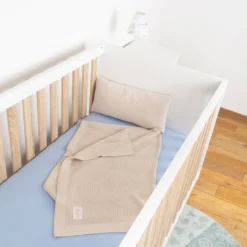 Strick Babydecke, beige