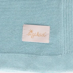 Strick Babydecke, hellblau