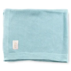 Strick Babydecke, hellblau