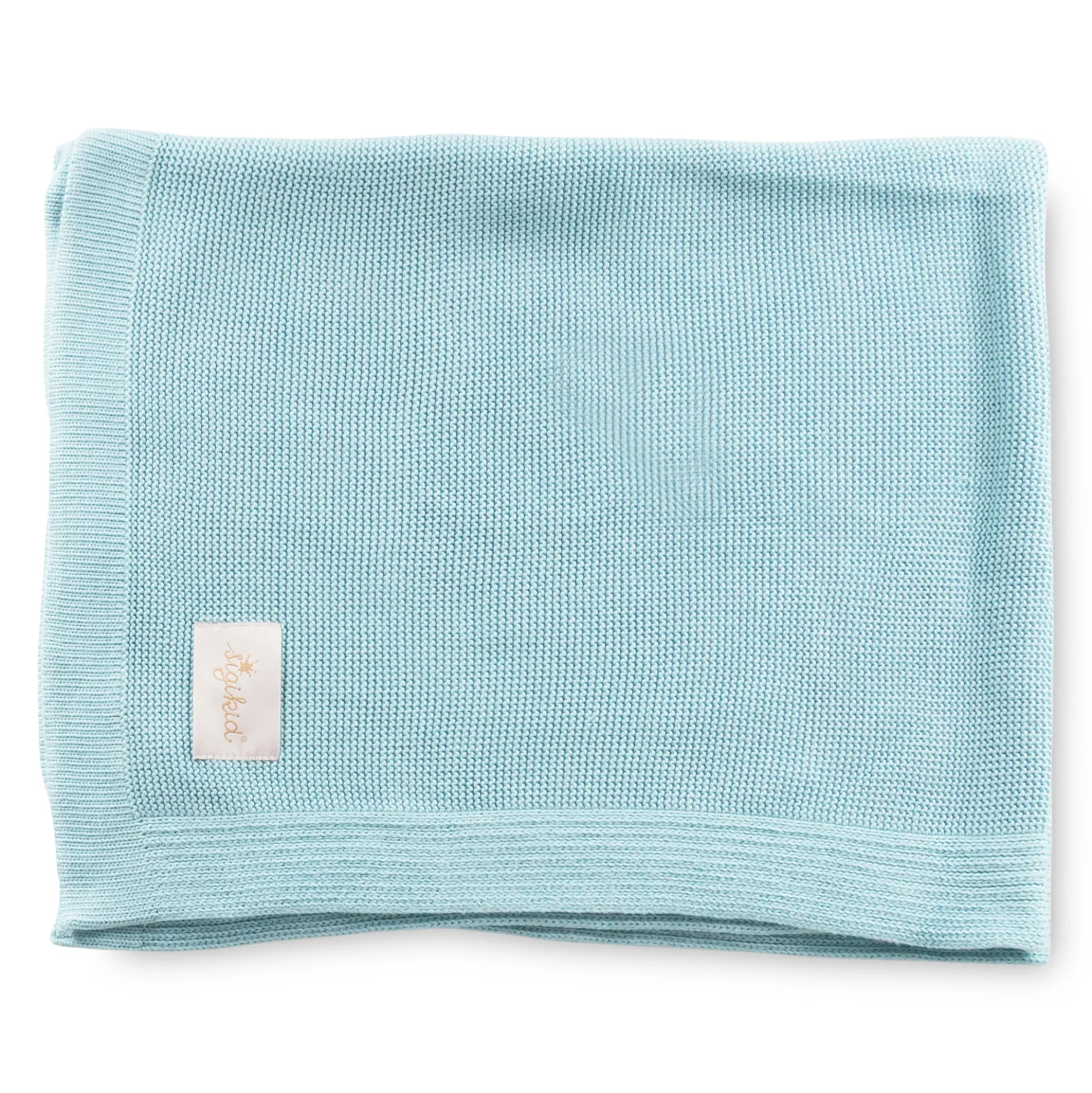 Strick Babydecke, hellblau