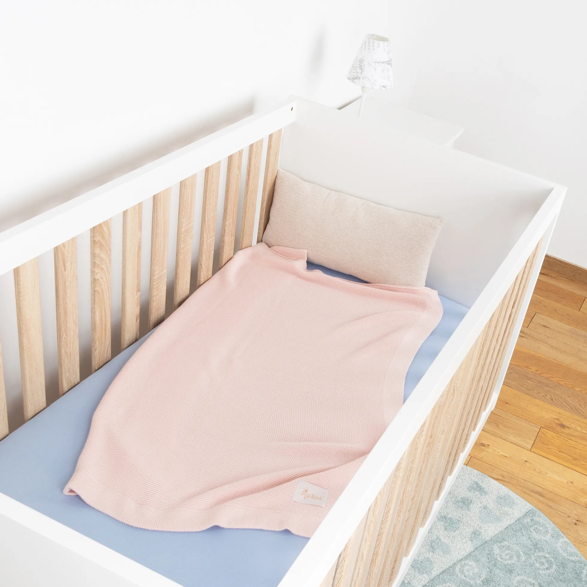 Strick Babydecke, rosa