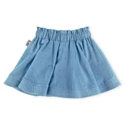 Weiter Kinderrock in Jeansblau, mit Taschen